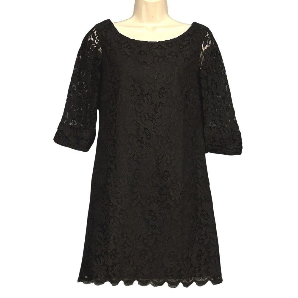Shoshanna Womens Dress 4 Black Lace Mini Feminine Romantic Cocktail Occasion LBD